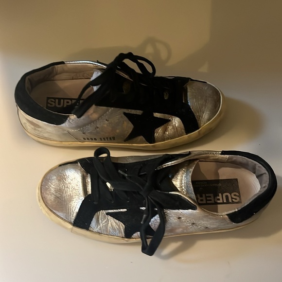 🍒authentic golden goose metallic sneakers 6 36 - Picture 8 of 9